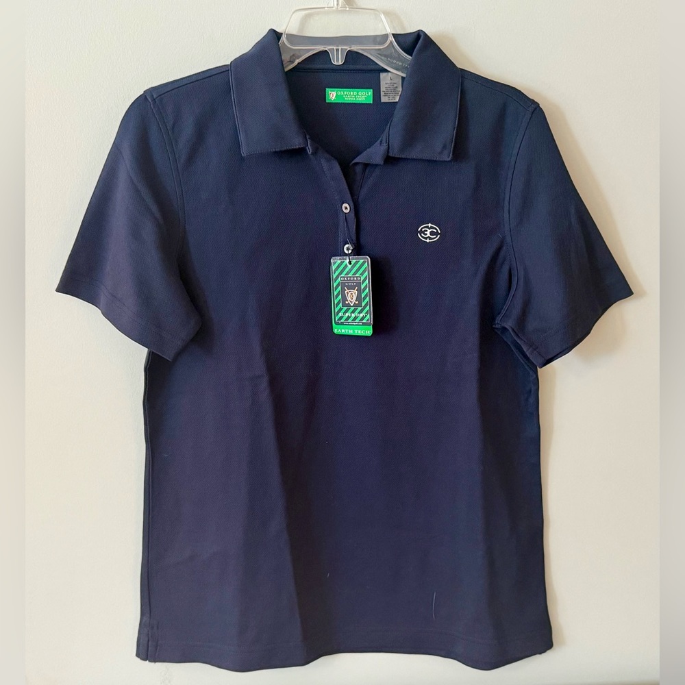 3 Creek Jackson Hole Members Only Women’s Oxford Golf Navy Polo Shirt - Sz Large